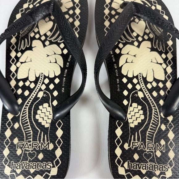 Farm Rio Jungle Scarf Havaianas Sandals, size 11 Women / 9 Men’s - Picture 4 of 6